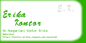 erika kontor business card